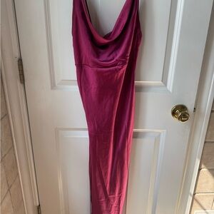 Lioness Magenta Cowl Neck Dress